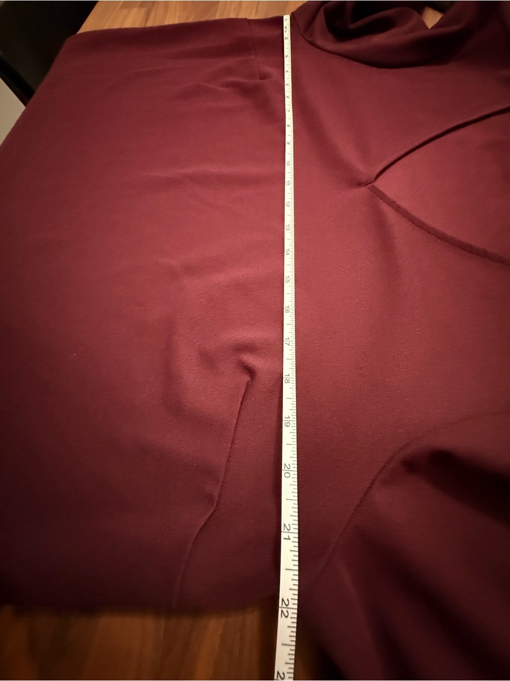 Ann Taylor Burgundy V-Neck Long Sleeve Blouse with Ruffle Cuffs - Picture 5 of 6